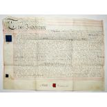 Nicholas Wanostrocht. 'Felix'. Original large legal indenture relating to the conveyance between