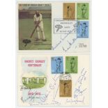 Yorkshire C.C.C. '100 Years of English County Cricket'. Official T.C.C.B. first day cover issued