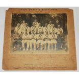 M.C.C. tour of South Africa 1938/39. Large official sepia photograph of the M.C.C. team who toured