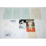 Football autographs 1970s-1990s. A selection of sixteen signatures on pages and pieces, the majority