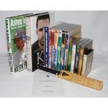 Cricket ephemera. A selection of ephemera including two signed modern autobiographies, 'Ashes to