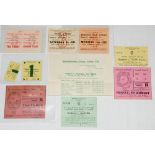 Test match tickets 1934-1966. Six official match tickets for England v Australia Test matches.