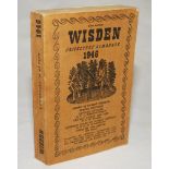 Wisden Cricketers' Almanack 1946. Original limp cloth covers. Some light/age toning to covers and
