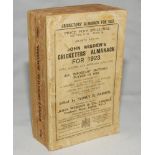 Wisden Cricketers' Almanack 1923. 60th edition. Original paper wrappers. Some fading, wear and