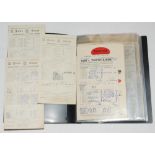 County and tour match scorecards 1936-1979. Black folder comprising approx. one hundred and twenty