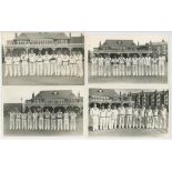 Scarborough Cricket Festival 1954 and 1957. Six original mono real photograph plain back postcards
