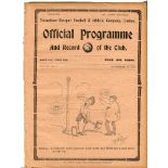 Tottenham Hotspur v Metrogas. London Challenge Cup. Season 1913-1914. Original programme for the Cup