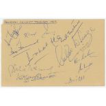 Pakistan tour to England 1962. Album page nicely signed in ink by eleven members of the Pakistan