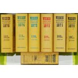 Wisden Cricketers' Almanack 1969 to 1975. Original cloth covered editions. The 1969 and 1970