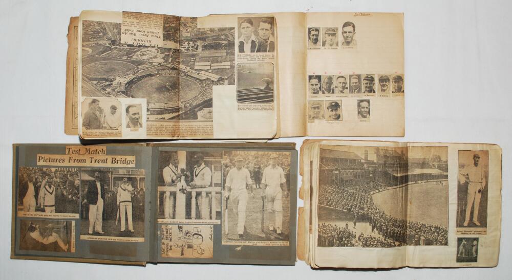 Cricket scrapbooks early 1930-1938. Four scrapbook comprising press cuttings, the majority