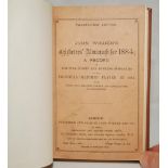 Wisden Cricketers' Almanack 1884. 21st edition. Original paper wrappers, bound in light brown