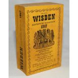 Wisden Cricketers' Almanack 1947. Original limp cloth covers. Some usual browning to page edges,