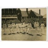 England v Australia, Headingley 1930. Excellent original press photograph of the England team taking