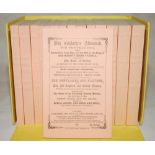 Wisden Cricketers' Almanack 1864-1878. Fifteen facsimile editions, with pink wrappers, second