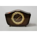 A 1950s Hermle walnut cased mantel clock