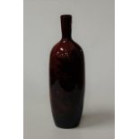 A Royal Doulton flambé ware woodcut pattern bottle vase, No.1617, h.33cm