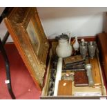 Mixed lot, to include reproduction print in heavy gilt composition frame, two Guinness cribbage