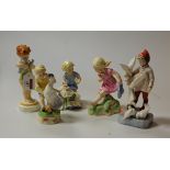 Three various Royal Worcester calendar figures, modelled by F.G. Doughty, comprising March, May