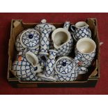 A collection of modern Polish table china to include teapots, jugs, candle holders, etc