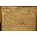 A 19th century French engraved map of Normandy; together with a later engraved map of Africa (2)