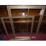A 19th century gilt composition picture frame; and two modern examples (3)