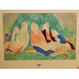 Boris Nikolaevich Ermolaeu (Russian 1903-1982) - colour lithograph, 30 x 46cm