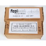 A Replicast Record Models boxed waterspeed record kit group, two unmade examples to include a