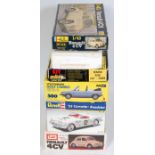 6 boxed mixed scale plastic and white metal classic car kits to include a Imai 1/20 scale Renault