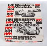 A Western Models 1/24 scale F1 white metal racing car kit group, two examples to include No. WF5