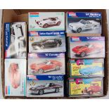 Ten various boxed Monogram 1/25 and 1/24 scale Rocking Rods, and Classic Car plastic kit group, to