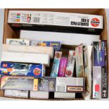 17 various mixed plastic and resin mixed scale aircraft kits, examples to include a Matchbox Handley