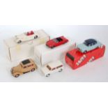 Five boxed and loose 1/43 scale white metal and diecast factory and handbuilt saloons to include a