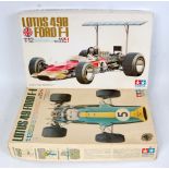 A Tamiya 1/12 scale F1 racing car plastic motorised classic car kit group, to include a Tamiya No.