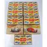 Nine various boxed Merit plastic racing car kits, some examples constructed, others as issued, to