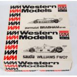 A Western Models 1/24 scale white metal F1 racing car kit group to include No. WF2 Brabham BT48, and