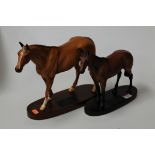 A Beswick Connoisseur model of Grundy 'Racehorse of the Year 1975', on wooden plinth, matt finish;