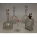 A set of six Royal Doulton fine crystal wine glasses in the Westminster pattern, boxed; together