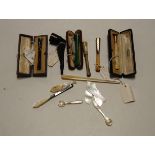 A small collection of miscellaneous items, to include white metal mounted cheroot holder, bakelite