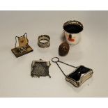 A small collection of miscellaneous items to include a George V ladies silver and tortoiseshell