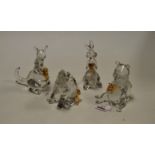 Four Lennox Winnie the Pooh & Friends crystal collection figures, to include Flutterby Friend,