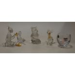 A collection of Lennox Winnie the Pooh Collection crystal figures, to include Pooh vase, Tigger,
