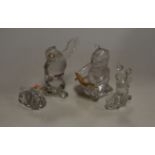 A collection of four Lennox Collection crystal Winnie the Pooh figures, to include Once Upon a