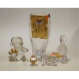 A collection of Lennox Crystal glassware, to include Winnie the Pooh collection figures and a