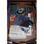 A box of military related ephemera, to include Rivenhall The History of an Essex Airfield by B.A.