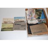 A quantity of postcards to include real and printed photographs, portraits, topographical views,