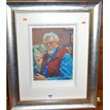 Rolf Harris - self portrait, limited edition print, signed and numbered in pencil to the margin 14/