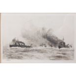 William Lionel Wyllie (1851-1931) - Tug boats returning home, etching, signed in pencil to the