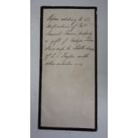 Annotated envelope stating 'Papers relating to the disposition of Mrs Harriet Harris property and