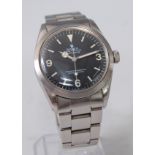 A gent's Rolex steel Oyster Perpetual Explorer bracelet watch, circa 1978/79, ref.1016, having