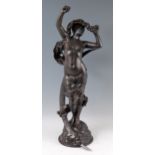 Charles Ernest Dagonet (1856-1926) - a large early 20th century French bronze figure of a standing